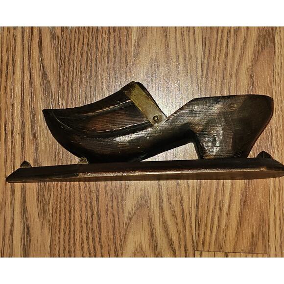 HTF Vintage Hand Carved Pipe And Tobacco Or Match Holder Scandinavian Folk Art - Picture 3 of 8